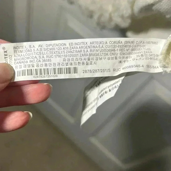 Zara Trafaluc Cream Sherpa front sweater w/bead embellishments. Size Small - Picture 8 of 9